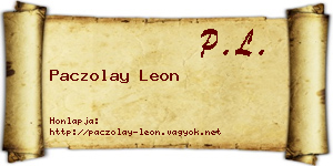 Paczolay Leon névjegykártya